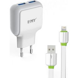 FAST GHARGER IPHONE 5/6 2.4A EMY MY-220