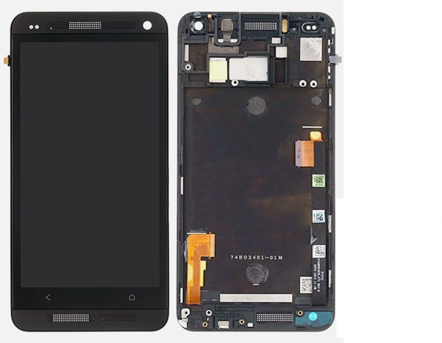 FRONT HOUSING HTC ONE M7 BLACK