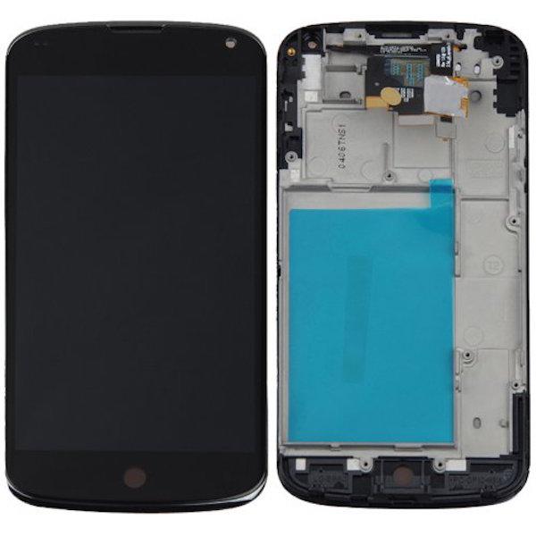 ΟΘΟΝΗ LCD ΓΙΑ WITH FRAME LG NEXUS 4 E960 BLACK