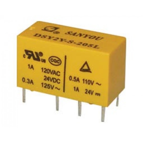 RELAY SUBMINIATURE 2P 6V DC 1A DSY2Y SAN