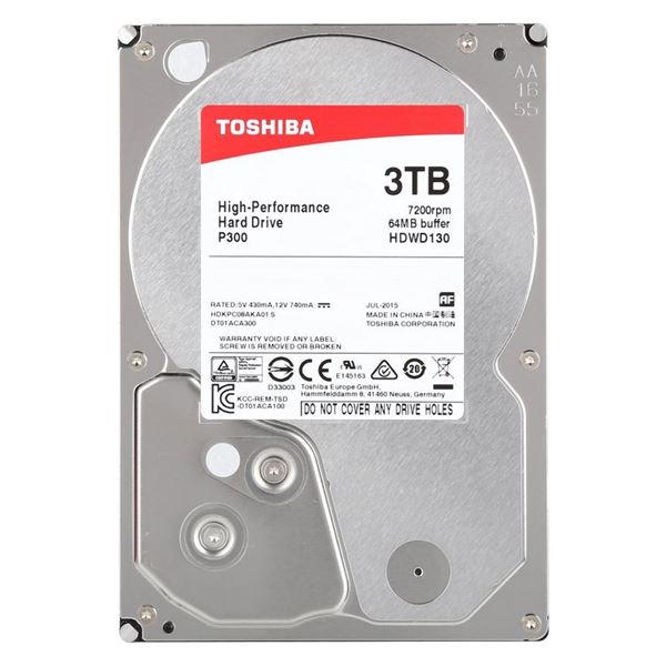 ΔΙΣΚΟΣ HDD 3TB 3.5 TOSHIBA P300 BULK