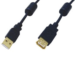 ΚΑΛΩΔΙΟ USB 2.0 A/M A/F ΜΑΥΡΟ/ΧΡΥΣΕΣ ΕΠΑΦΕΣ ΦΕΡΙΤΗ 3M