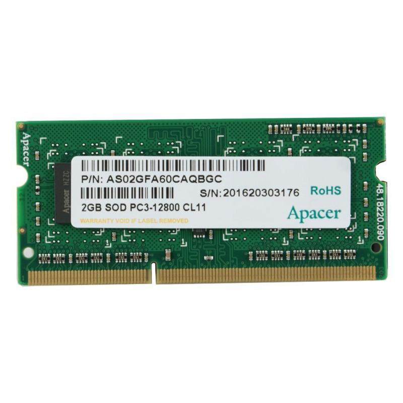 ΜΝΗΜΗ RAM 2GB SODIMM DDR3 1066MhZ (REFURBISHED)