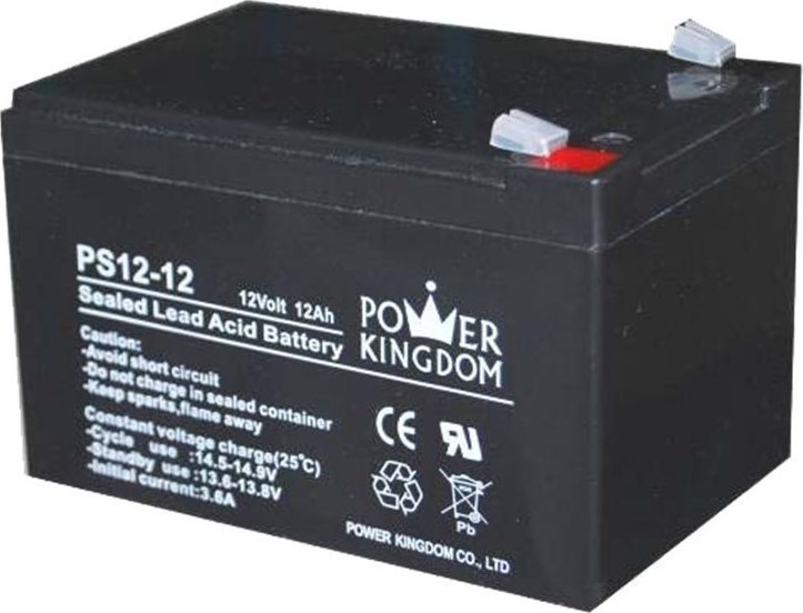 ΜΠΑΤΑΡΙΑ ΜΟΛΥΒΔΟΥ 12V-12AH POWERKINGDOM