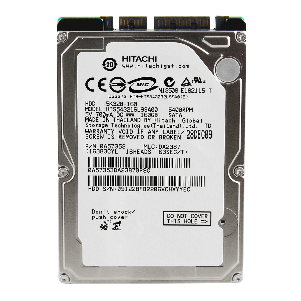 ΔΙΣΚΟΣ HDD HITACHI 250GB 2.5 USED