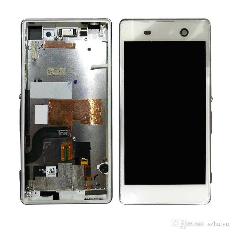 ΟΘΟΝΗ LCD ΓΙΑ SONY XPERIA  M5 WHITE + FRAME OR