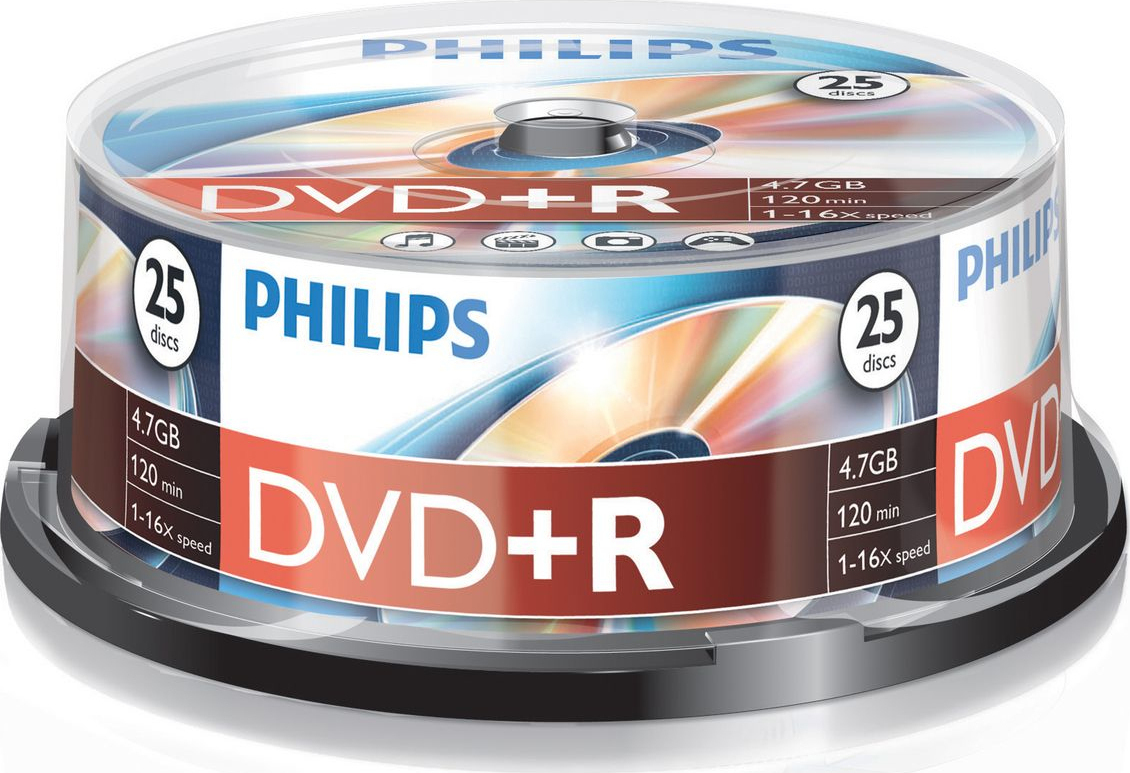 DVD-R PHILIPS 4.7GB 16x (25 PACK)