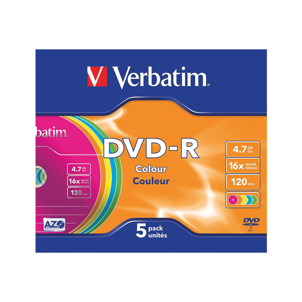 DVD-R VERBATIM 4.7GB 16X (5 PACK)