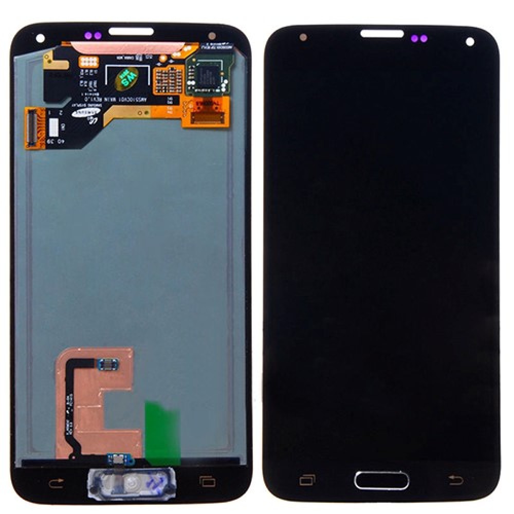 LCD ORIGINAL SAMSUNG S5 / G900 BLACK GH97-15734B, GH97-15959B