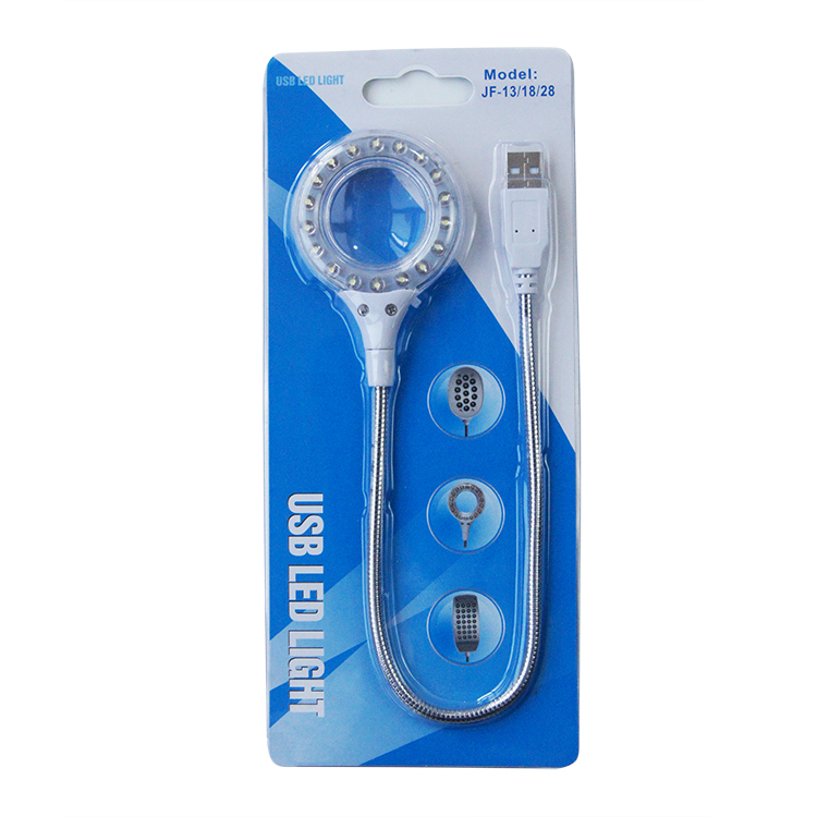 USB LED LIGHT WHITH MAGNIFYING LENS JF-13/18/28