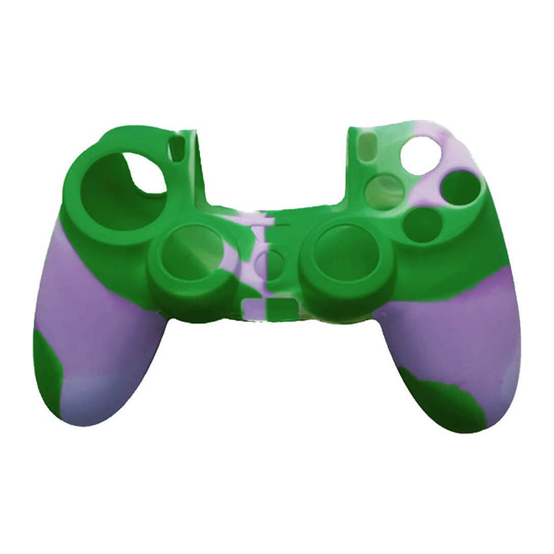 SILICONE CASE PS4 DUALSHOCK 4 CAMUFLAGE PURPLE-GREEN