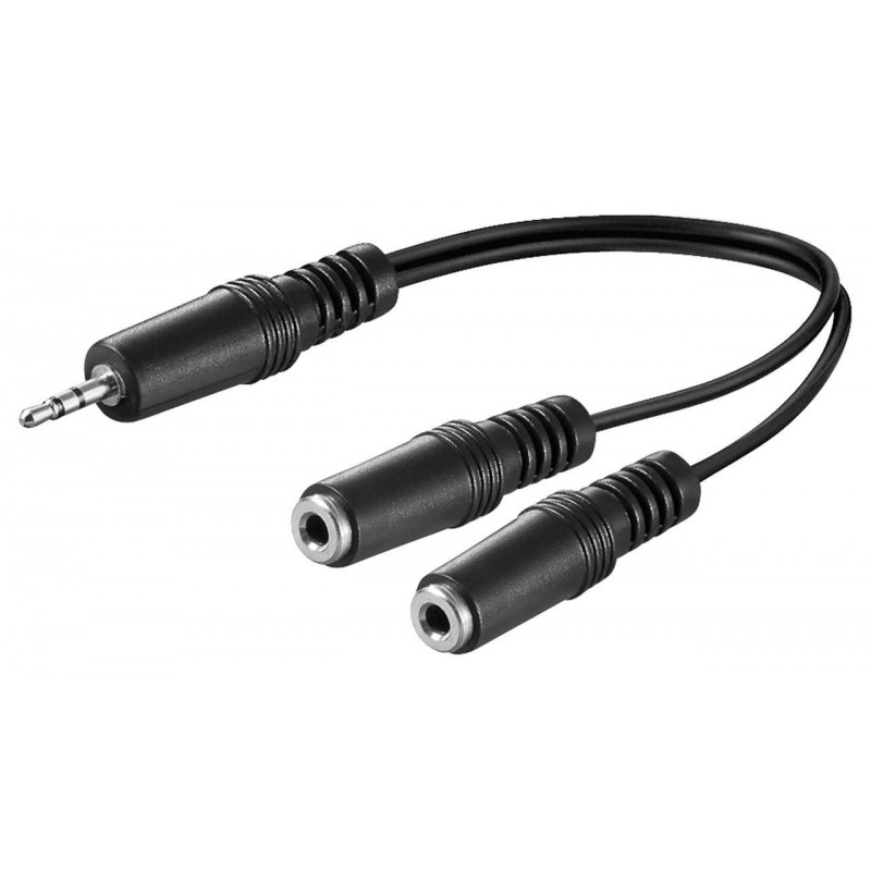ADAPTOR 3.5mm (M) STEREO ΣΕ 2×3.5mm (F) STEREO