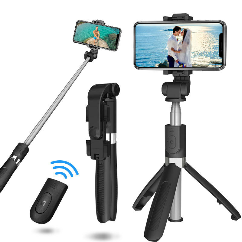 SELFIE STICK MINI TRIPOD WHITH BLUETOOTH REMOTE