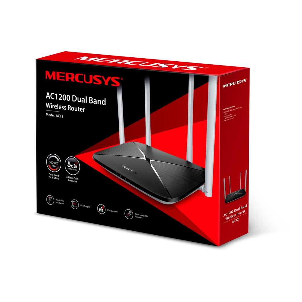 WIFI ROUTER MERCUSYS AC12 DUAL BAND