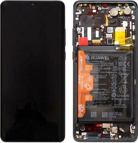 ORIGINAL ΟΘΟΝΗ LCD ΜΕ ΜΗΧΑΝΙΣΜΟ ΑΦΗΣ ΓΙΑ HUAWEI P30 PRO AURORA BLACK SERVICE PACK (02352NLΝ/02354HRH