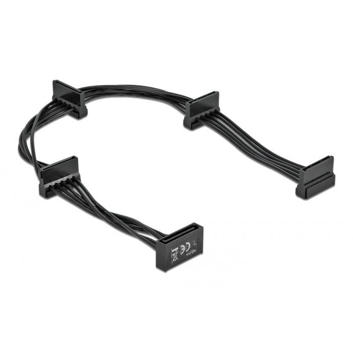 ΚΑΛΩΔΙΟ POWER SATA (M) 15pin ΣΕ 4xSATA (F) 15 PIN 40cm