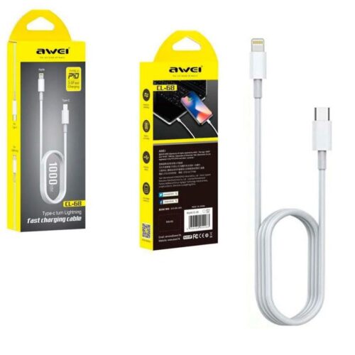 ΚΑΛΩΔΙΟ ΦΟΡΤΙΣΗΣ TYPE-C ΣΕ LIGHTNING AWEI CL-68 1m