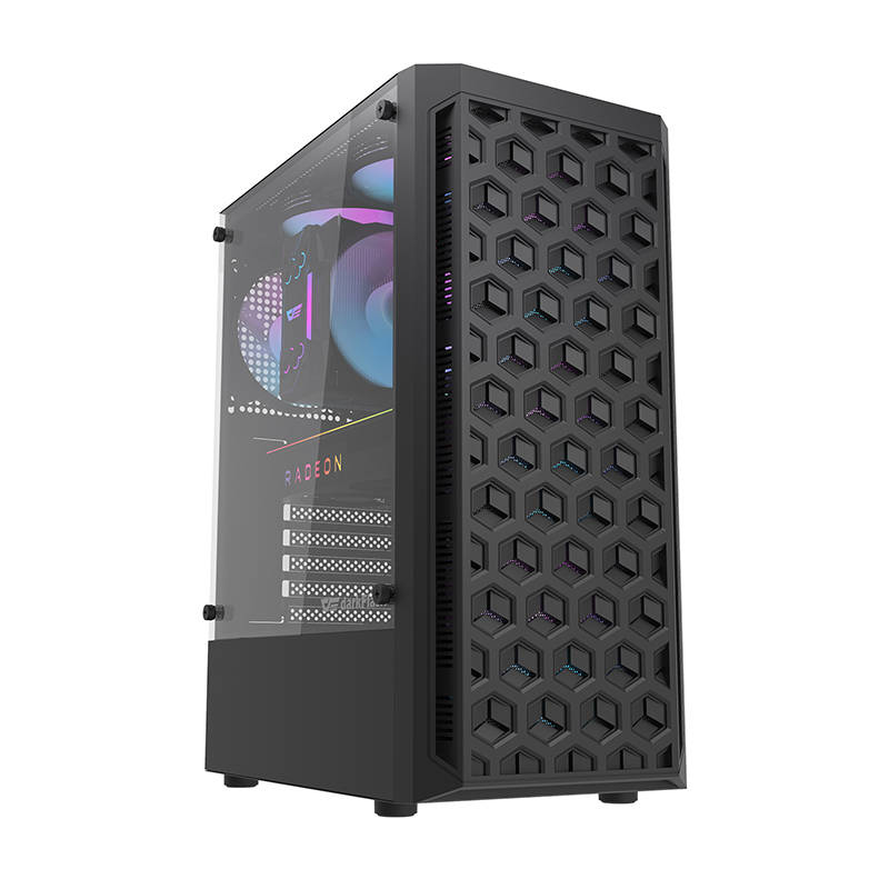 PC CASE DARKFLASH DK300 ATX  4xFANS BLACK