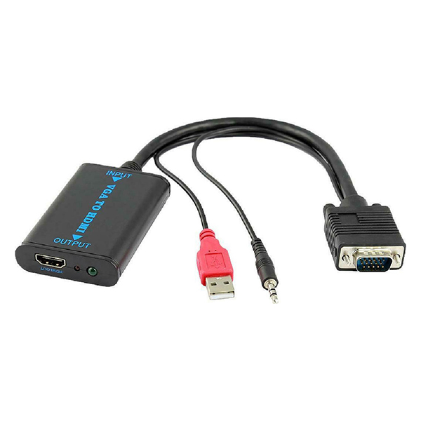 ΚΑΛΩΔΙΟ ADAPTER VGA (M) + AUDIO 3.5 + USB ΣΕ HDMI (F) 0.2M POWERTECH