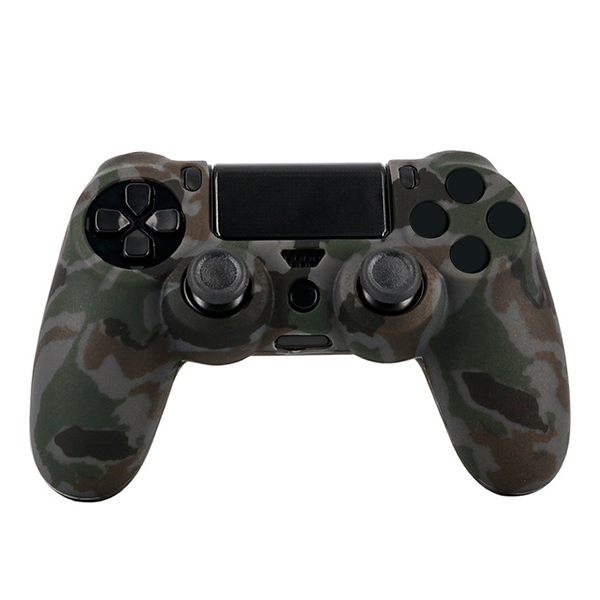 SILICONE CASE PS4 DUALSHOCK 4 CAMUFLAGE BLACK-GREEN