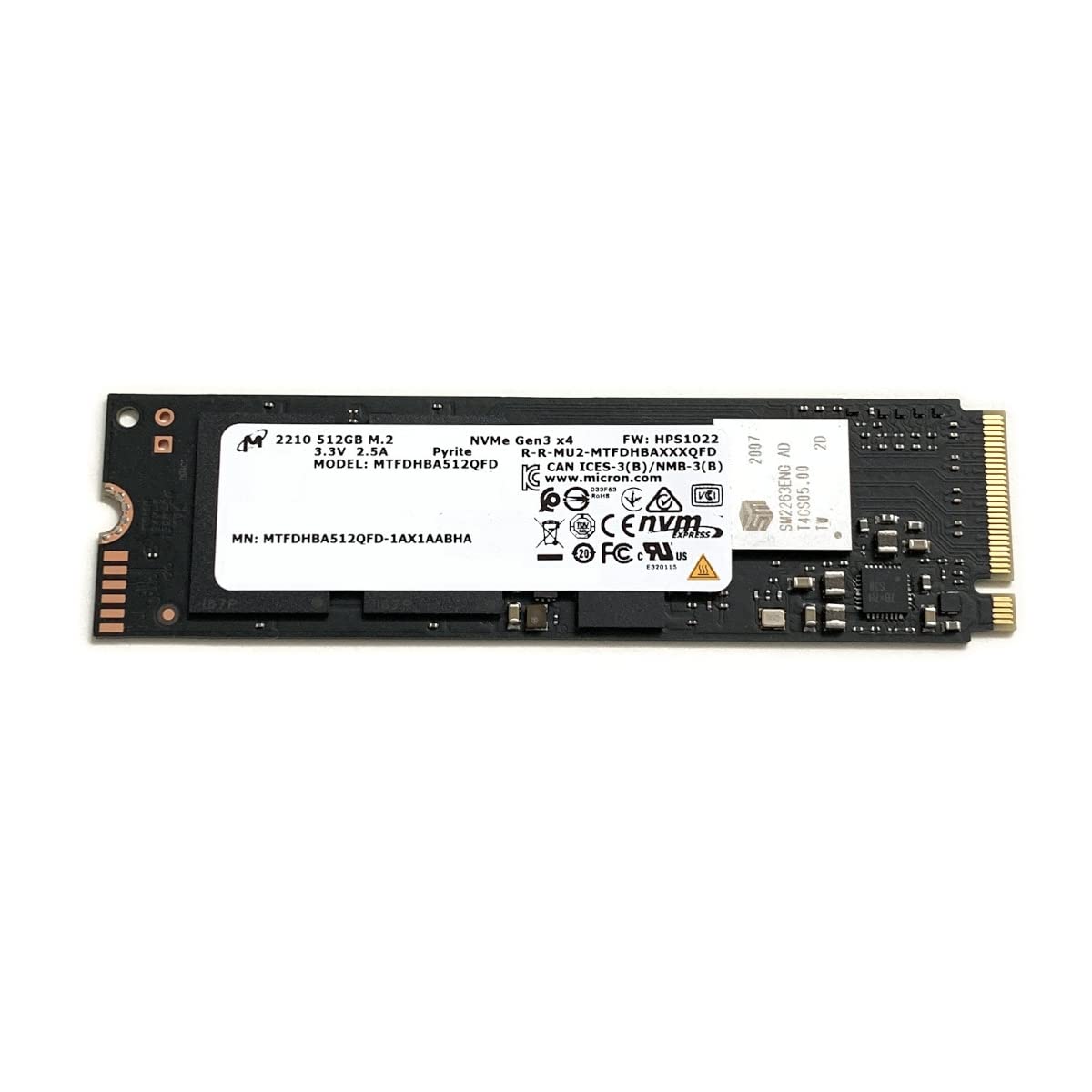 ΔΙΣΚΟΣ SSD DELL MICRON 2210s M2 512GB NVME REFURBISHED A GRADE