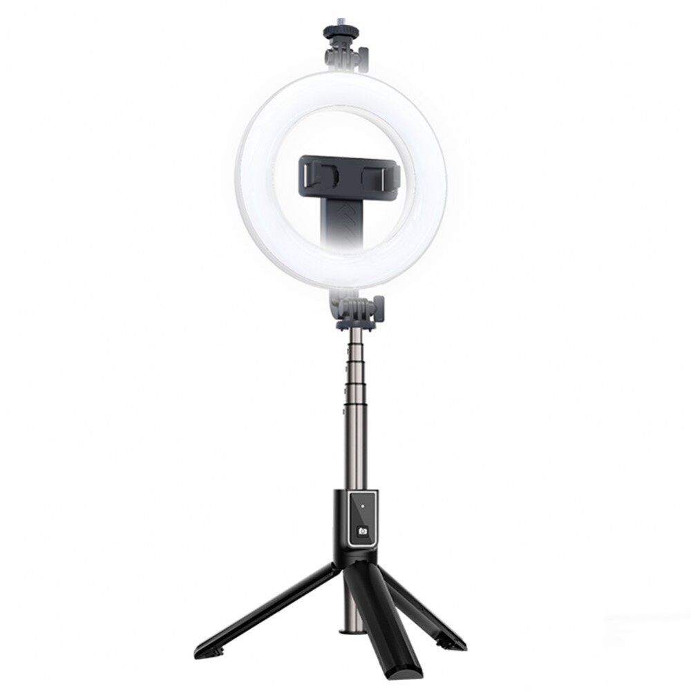 RING LIGHT WHITH SELFIE STICK TRIPOD AND REMOTE P40D 6″