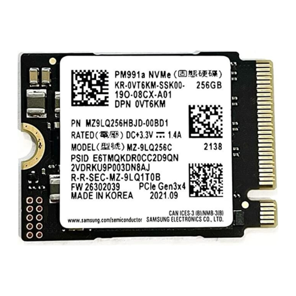 ΔΙΣΚΟΣ SSD SAMSUNG PM991a M.2 256GB PCI 3.0 (REFURBISHED)