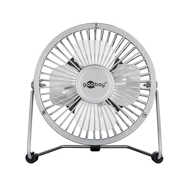 Goobay Desktop USB Fan Ανεμιστηράκι USB 4” Ασημί
