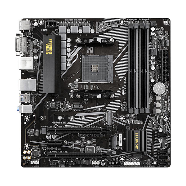 MOTHERBOARD GIGABYTE B550M DS3H AMD AM4 B550/REV.1.4 MICRO ATX