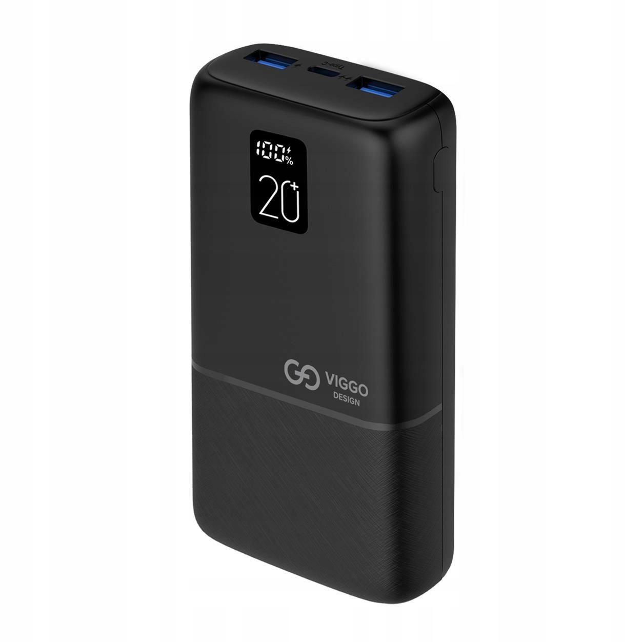 POWER BANK 20.000MAH VIGGO DESIGHN LCD BLACK