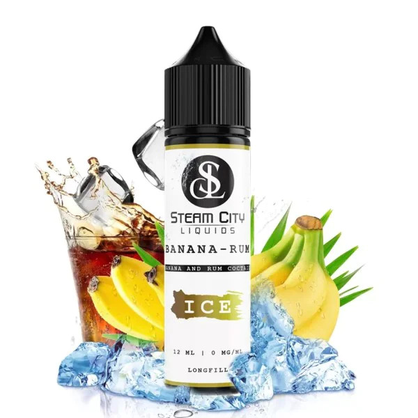 STEAM CITY ICE BANANA RUM 03mg -06mg-12mg 60ML