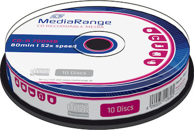 CD-R MEDIARANGE 80″ 700mb 52x CAKE BOX *10