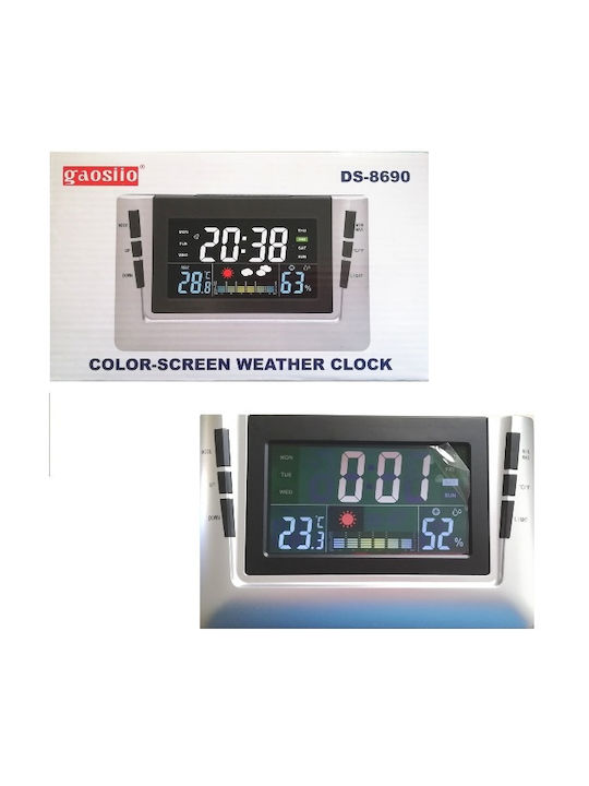 LCD DIGITAL COLOR-SCREEN WEATHER CLOCK DS-8690
