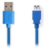 ΚΑΛΩΔΙΟ USB M / M USB 0.2M ΜΠΛΕ