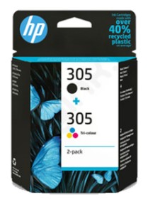 ΜΕΛΑΝΙ ΣΕΤ HP 305 2PACK TRI-COLOR+BLACK OR (6ZD17AE)