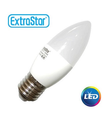 ΛΑΜΠΑ LED GLOBE E27 7W 3000K  560 lumen EXTRASTAR (2pcs)