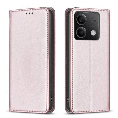 ΘΗΚΗ ΚΙΝΗΤΟΥ BOOK ROZ GOLD ΓΙΑ XIAOMI REDMI NOTE 13