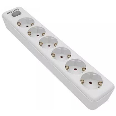 ΠΟΛΥΠΡΙΖΟ 6 ΘΕΣΕΩΝ PHILIPS SPN1162WA/39 16A 2M WHITE