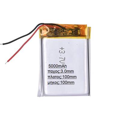ΜΠΑΤΑΡΙΑ LIPO 3.7V 5000mAh 30100100p (3mm x 100mm x 100mm)