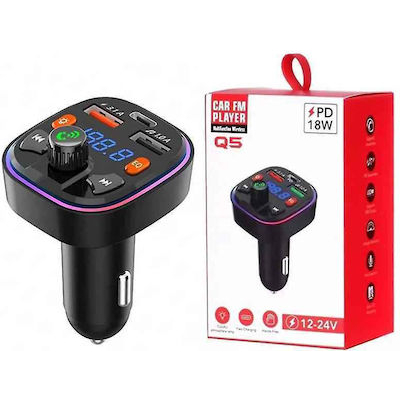 MULTI-FUNCTIONAL FM TRANSMITER CAR CHARGER Q5
