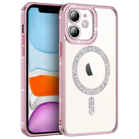 ΘΗΚΗ ΚΙΝΗΤΟΥ ΣΧΕΔΙΟ ΜΕ ΠΛΑΙΣΙΟ PINK KAI ΣΤΡΑΣ ΓΙΑ IPHONE 11