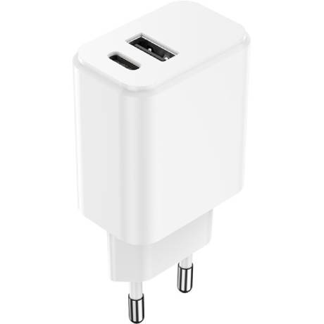 ΚΕΦΑΛΗ ΦΟΡΤΙΣΗΣ 20W 1xTYPE-C 1xUSB WHITE