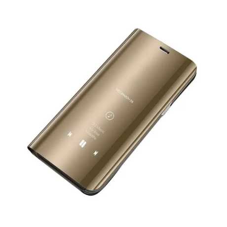 ΘΗΚΗ ΚΙΝΗΤΟΥ BOOK CLEAR VIEW ΧΡΥΣΗ ΓΙΑ HUAWEI P40 LITE E