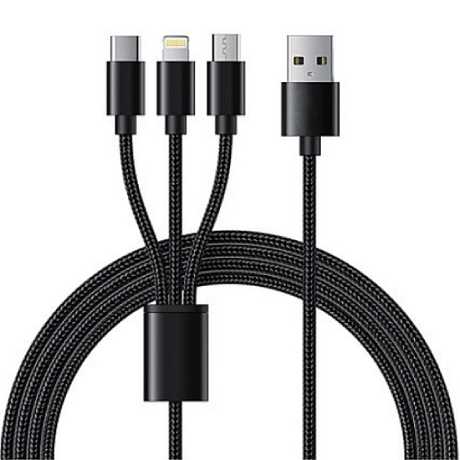 ΚΑΛΩΔΙΟ ΦΟΡΤΙΣΗΣ 2in1 USB ΣΕ MICRO USB ΚΑΙ  LIGHTNING BRAIDED