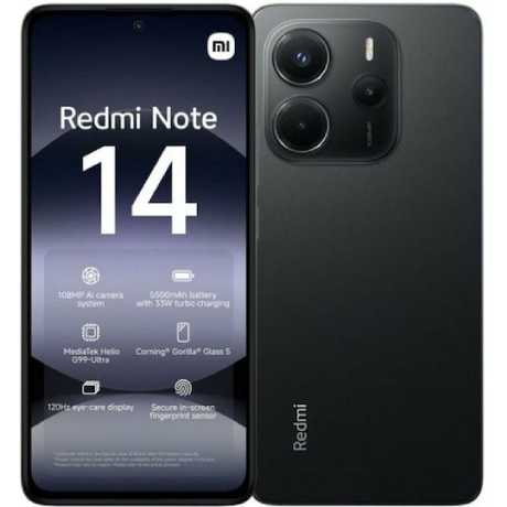 ΚΙΝΗΤΟ XIAOMI REDMI NOTE 14 4G 8GB/256GB MIDNIGHT BLACK