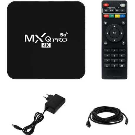SMART TV BOX 4K MXQ PRO 5G ANDROID 12.1 16GB+256G WIFI:2.4G/5G