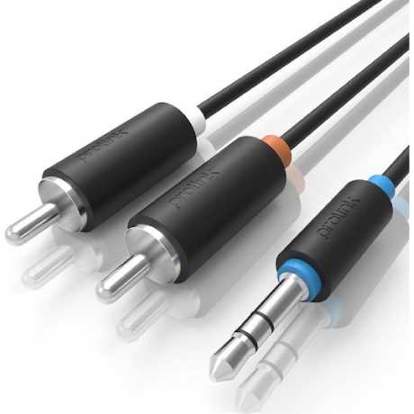 ΚΑΛΩΔΙΟ ΗΧΟΥ JACK 3.5 (M) ΣΕ 2XRCA (M) PROLINK 3m