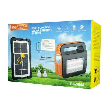 MULTIFUNCTION SOLAR LIGHTING SYSTEM ΗΛΙΑΚΟΣ ΠΡΟΒΟΛΕΑΣ ΜΕ ΦΩΤΟΒΟΛΤΑΙΚΟ ΠΑΝΕΛ CBK BK-999A