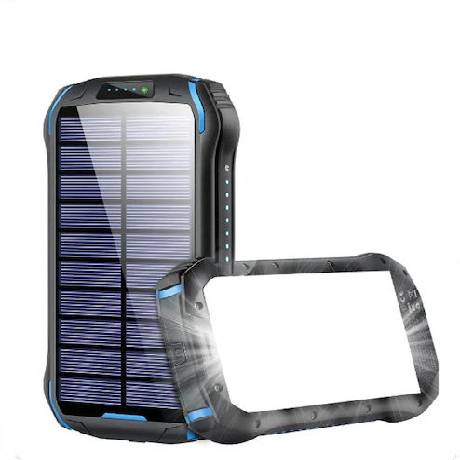 POWER BANK 8.000MAH HOCO DB51 SOLAR POWER BANK WITH LIGHT BLACK