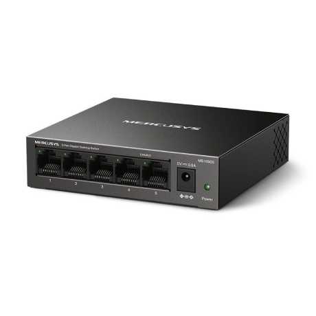 SWITCH ΔΙΚΤΥΟΥ 5 PORT MERCUSYS MS105GS 10/100/1000Mbps ΜΑΥΡΟ